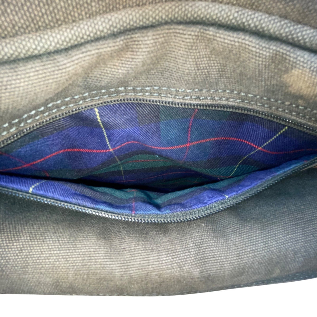 Orvis Men’s Olive Canvas &  Brown Leather With Adjustable Strap Crossbody Bag