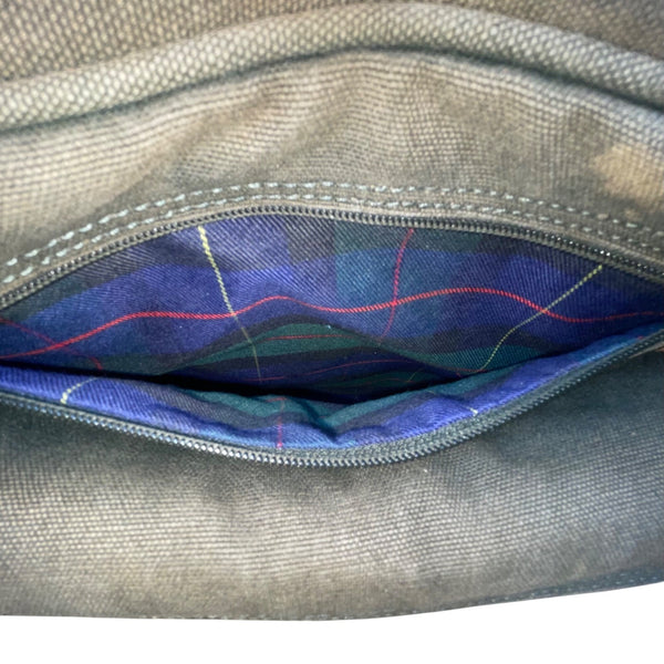 Orvis Men’s Olive Canvas &  Brown Leather With Adjustable Strap Crossbody Bag