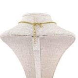 J. Crew Multi-Crystal Statement Necklace Gold Tone Links Brown Lucite Accents