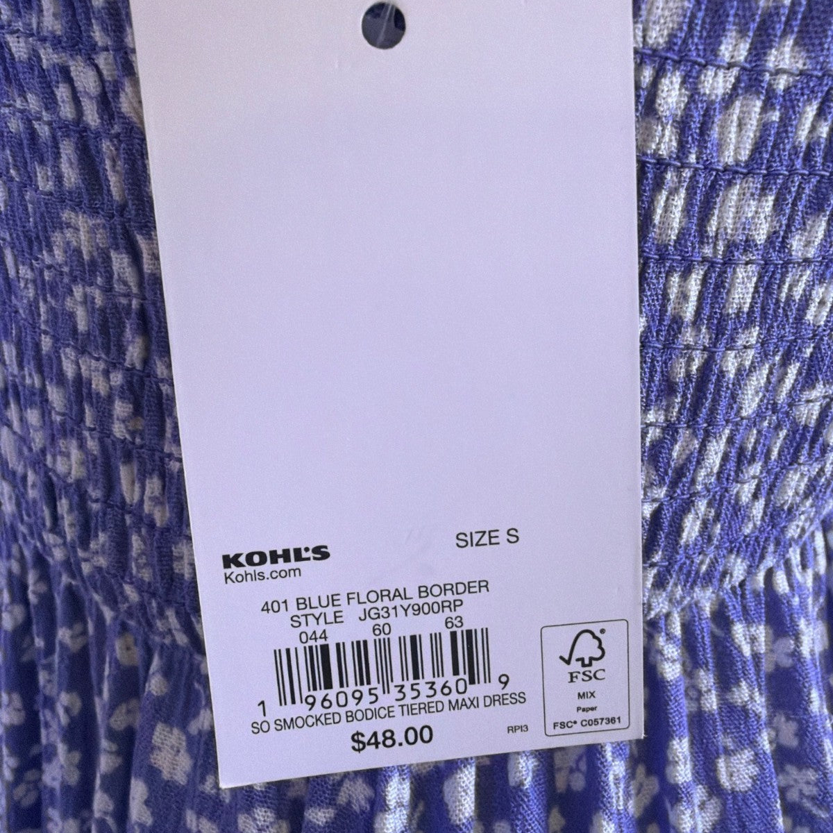 SO Womens Blue Rayon Floral Print Maxi Dress Size S