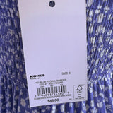 SO Womens Blue Rayon Floral Print Maxi Dress Size S