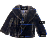 Garfinckels Womens Brown Faux Fur Coat Washington Elegant Warm Vintage Jacket