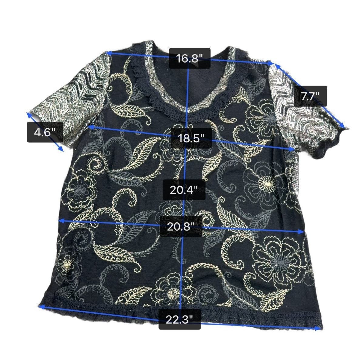 Stizzoli Women’s Black & Gold Lana/Poliamm/Polyester Sweater & Shirt Set