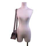 Wera Women’s Gray Leather Envelope Flap Adjustable Strap Compact Crossbody Bag