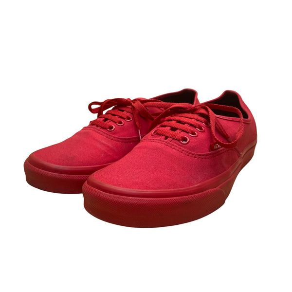 Vans Unisex Red Canvas Lace-Up  Low-Top Authentic Sneakers Size 9M/10.5w