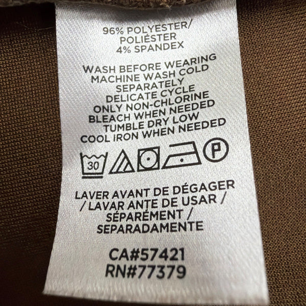 Ann Taylor Womens Taupe Long Sleeve Top Mock Neck Casual Sz XXL