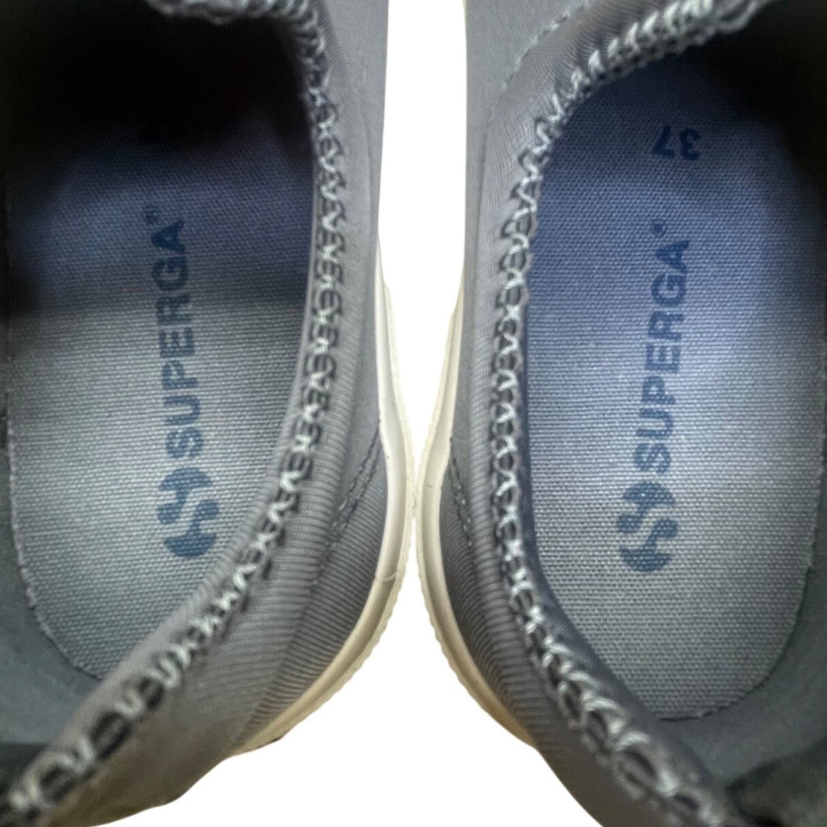 Superga Women’s Gray Canvas Comfortable Slip-On Casual Sneakers Size EU37/US7