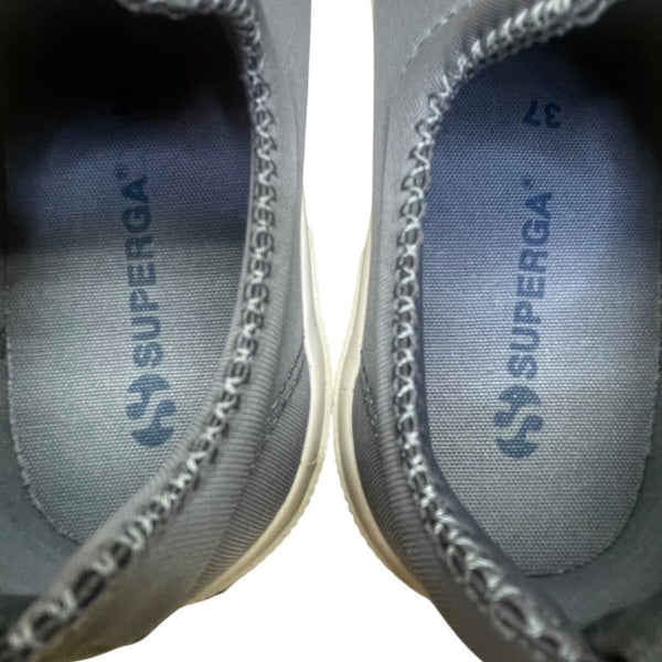 Superga Women’s Gray Canvas Comfortable Slip-On Casual Sneakers Size EU37/US7