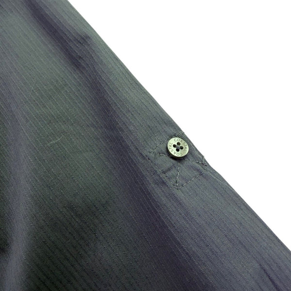 Coastal Mens Gray Cotton Long Sleeve Button-Down Military Style Shirt Size XL
