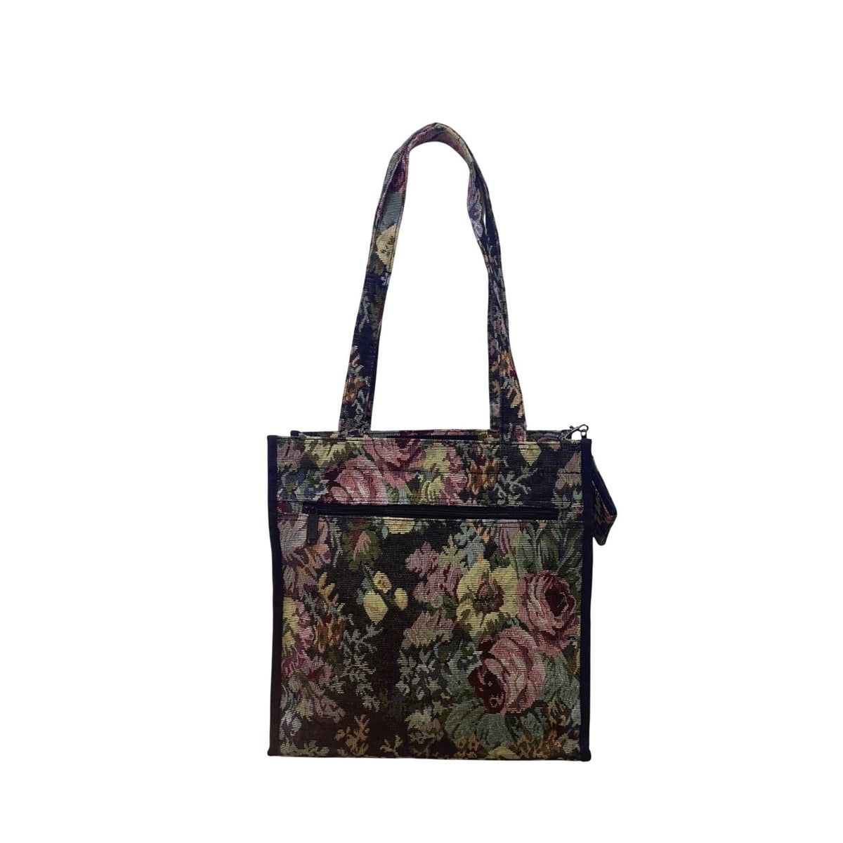 Jade Women’s Green Multicolor Fabric Floral Tapestry W Coin Pouch Shoulder Tote 