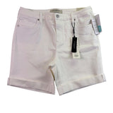Liverpool Womens White Denim Shorts Casual Stylish Folded Hem Size 12/31