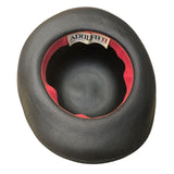 Adolfo II Womens Black Straw Bowler Hat Woven Ribbon Bow Accent Vintage Style