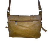 ModCloth Womens Oxide Yellow Faux Leather Adjustable Buckle Strap  Crossbody Bag