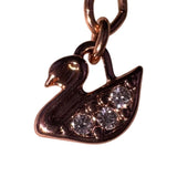 Swarovski Womens Rose Gold Tone Crystal Intertwined Heart Necklace Elegant Chain