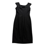 Vince Camuto Women's Black Sleeveless Dress Jeweled Shoulders Back Zipper Size 4