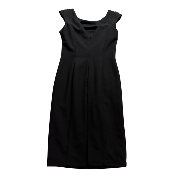 Vince Camuto Women's Black Sleeveless Dress Jeweled Shoulders Back Zipper Size 4