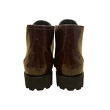 Amalfi Women’s Burgundy Patent Leather Lace-Up Ankle Boots Size 9.5N