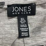 Jones New York Women’s Gray Polka Dot Short Sleeve Top Size L