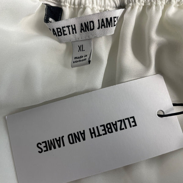 Elizabeth And James Women's White Long Sleeve Blouse Sz XL New