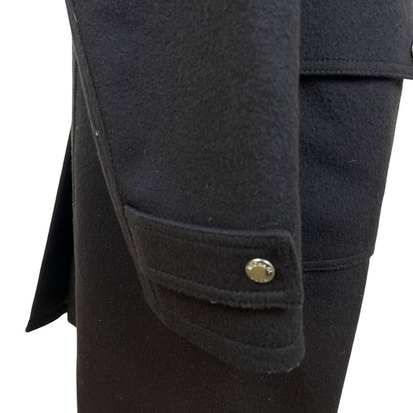 Michael Kors Brown Women’s Hooded Coat With Button Details Sz 10
