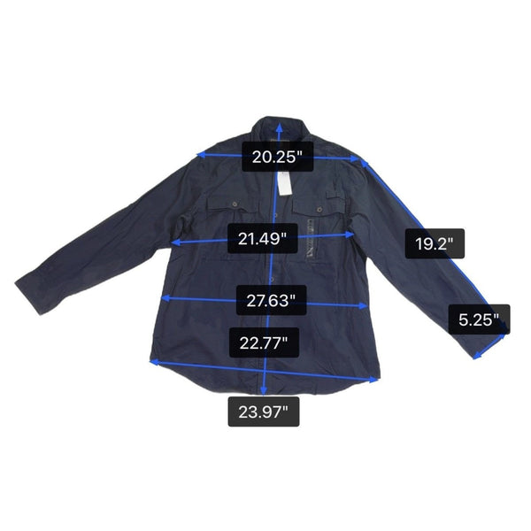 Timberland Mens Navy Cotton & Polyester Long Sleeve Button-Up Shirt Size XL
