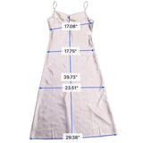 Cynthia Rowley Womens Beige Polyester Satin Slip Dress Maxi Size L