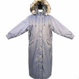 Forecaster Unisex Silver Fur Hooded Long Insulated Coat Size L