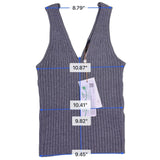 Quince Womens Gray Ribbed Lenzing EcoVero Sleeveless Tank Top Size S