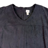Chicos Womens Black Tassel-Trim Sleeveless Shift Dress Size 2