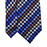 Jos A Bank Mens Multicolor 100% Silk Hand Sewn Checkerboard Pattern Necktie OS