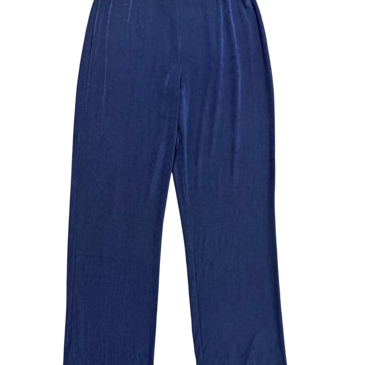 Chicos Travelers Womens Blue Elastic Waist Straight Fit Stretch Pants Size 2