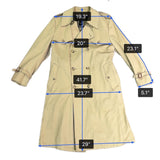 Vintage Christian D Mens Beige Trench Coat  Belted Classic Size 44R