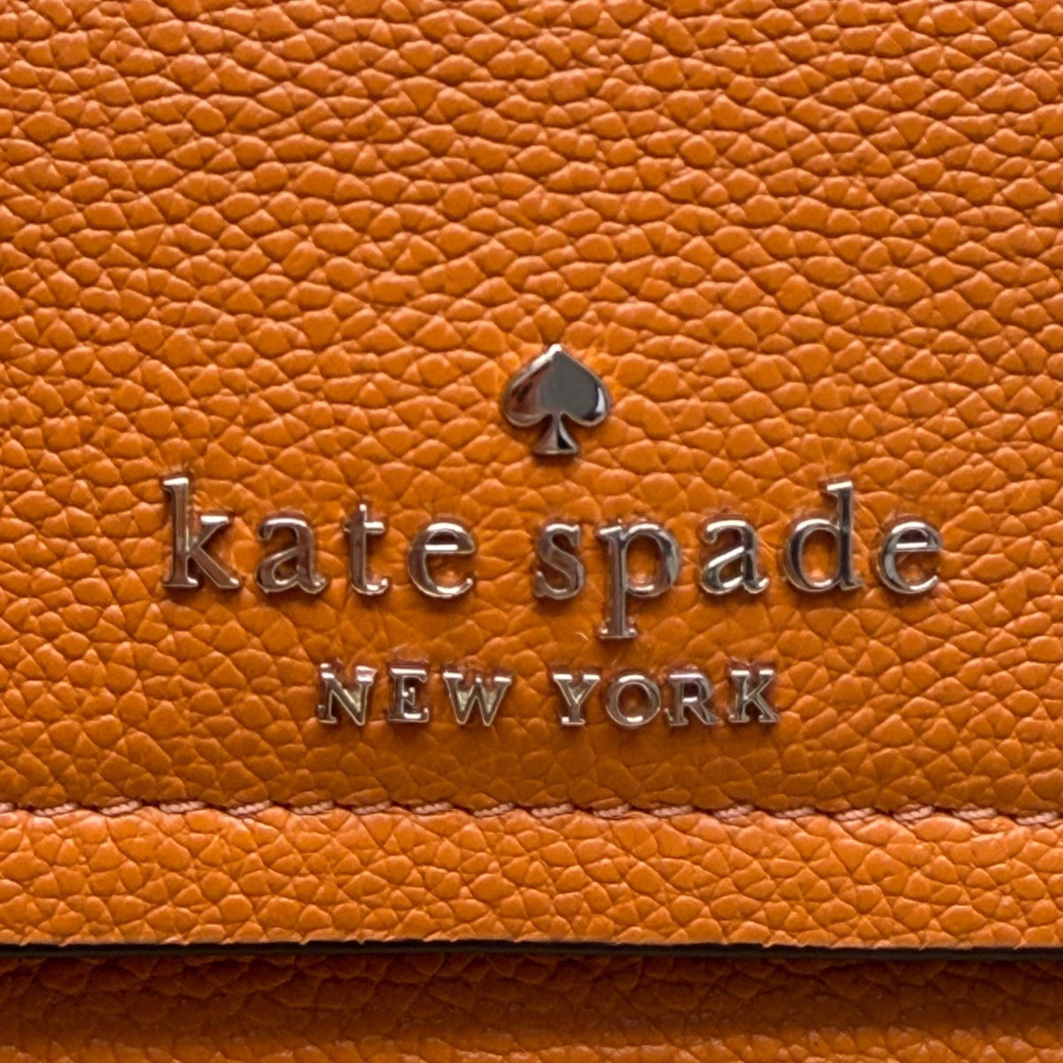 Kate Spade Women’s Orange Leather Adjustable Strap Stylish Pebbled Belt Bag