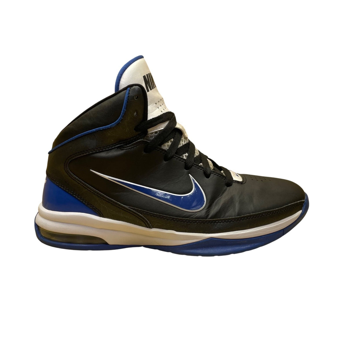 Nike Men’s Black & Blue High-Top Air Max Hyped Basketball Sneakers Size 9