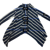 Zara Womens Navy Striped Open Front Cardigan Sweater Sz M