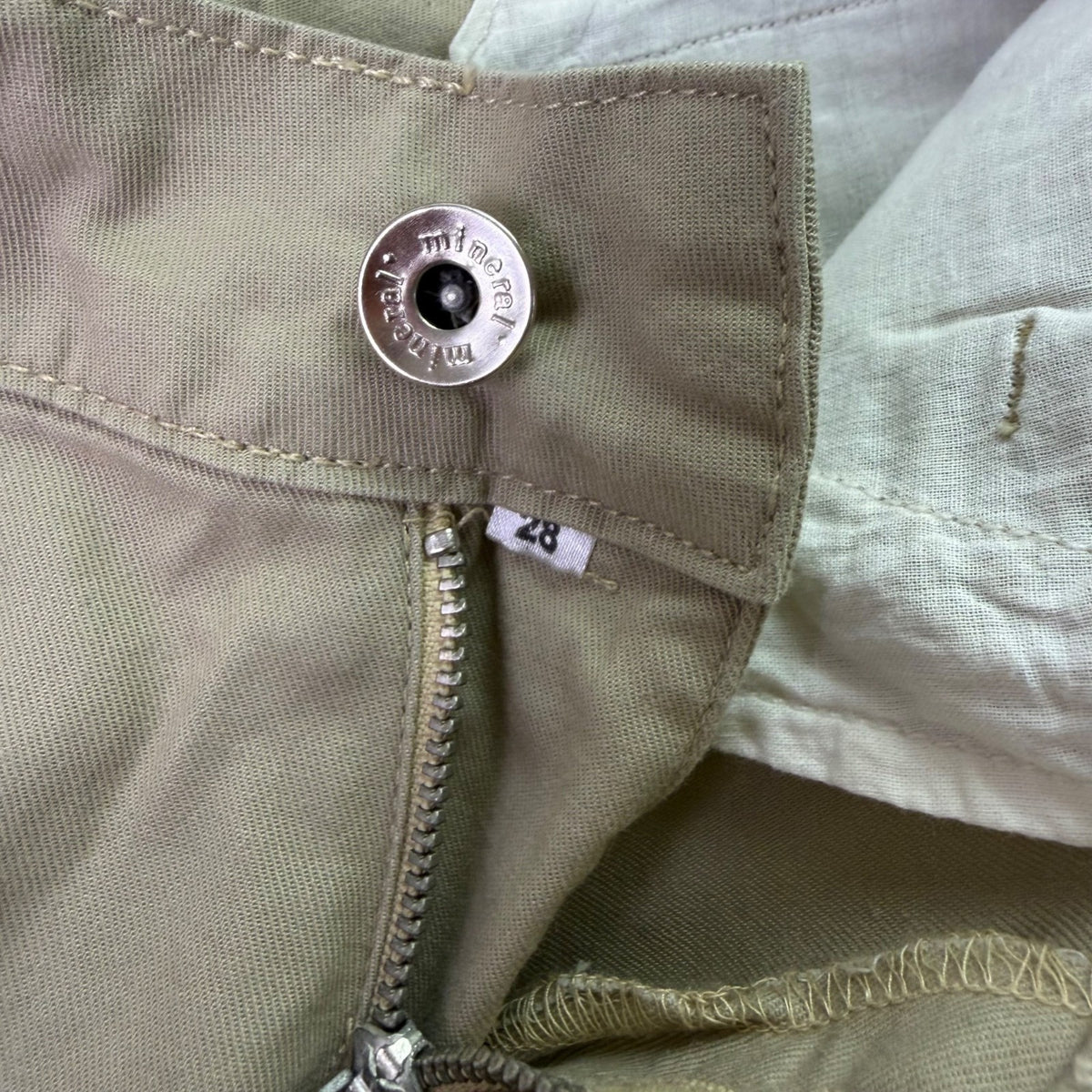 Mineral Women’s Olive Cotton & Elastane Straight-Leg Pants Size 28 - New