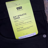 Levis Mens 541 Athletic Taper Stretch Jeans Black Levis Sz 44x29
