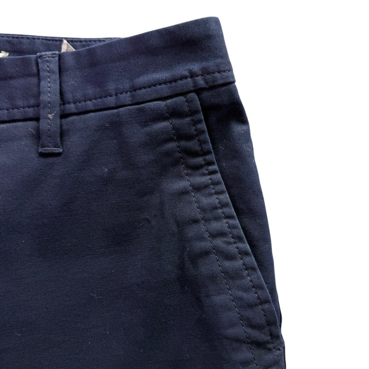 Talbots Womens Navy Cotton/Spandex Relaxed Chino Shorts 7-Inch Inseam Size 12