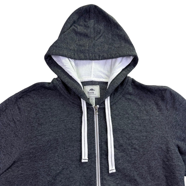 Roots73 Mens Charcoal Gray Zip-Up Hoodie Size L