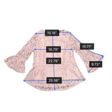 Adrianna Papell Womens Pink Lace & Bell Sleeve Peplum Blouse Size L