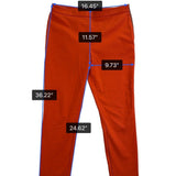 Ann Taylor Women’s Red Polyester Blend Slim Fit Side-Zip Pants Size 10