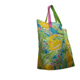 Lilly Pulitzer Women’s Green Multicolor Lemon Print Summer Carryall Tote Bag