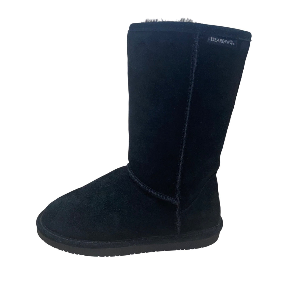 Bearpaw Women Black Suede Sheepskin Wool Blend Lining Emma Winter Boots Size 7