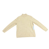 Chicos Womens Gold Metallic Knit Mock Neck Sweater Long Sleeve Classic Fit Sz 2