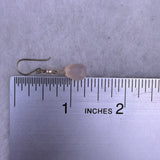 Rose Quartz & Cultured Pearl Sterling Silver Drop Earrings Pastel Pink Tone
