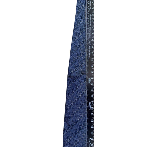 Smithsonian Institution Men Navy Silk Italian Tie Geometric Paisley Design New