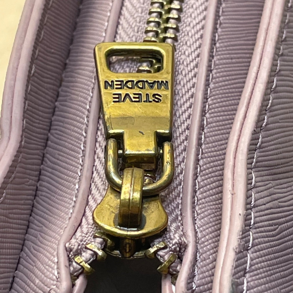Steve Madden Women’s Pink Faux Leather Handheld Strap Detail Mini Crossbody Bag