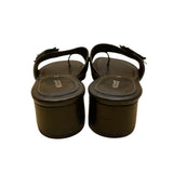 Ecco Women’s Black Leather Flower Accent Open-Toe Mule Sandals Size 37