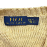 Polo Ralph Lauren Mens Yellow Crewneck Sweater Classic Knit Sz XXL