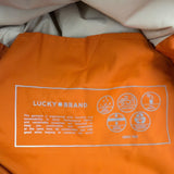 Lucky Brand Womens Orange Quilted Jacket Water-Resistant Durable Size L
